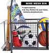 MISC Sports Equipment Garage Organizer Sport Balls Storage Rack Black Steel Stainless Top