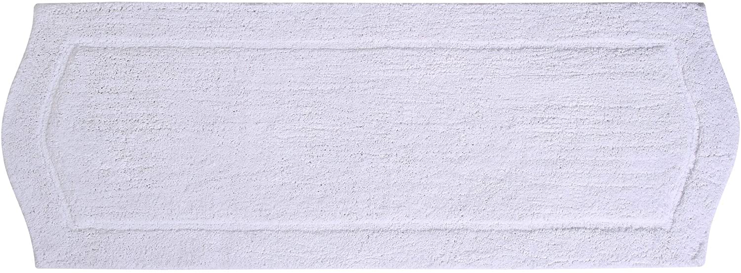 MISC 22"x60" White Bath Rug Solid Color Cotton