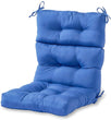 Driftwood 3 Section Outdoor Marine Blue High Back Chair Cushion Solid Modern Contemporary Transitional Fabric Polyester Fade Resistant Uv Water