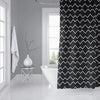 MISC Black White Shower CurtainVanessa Black Geometric Southwestern Polyester