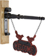 Iron Wood Welcome Sign Black Farmhouse Rustic Metal