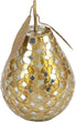 Mosaic Metal Pear Figurine Set 6 inch X 8 inch (Set 2) Gold Glam Glass