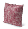 Spools Red Indoor|Outdoor Pillow by Tiffany 18x18 Red Geometric Modern Contemporary Polyester Removable Cover