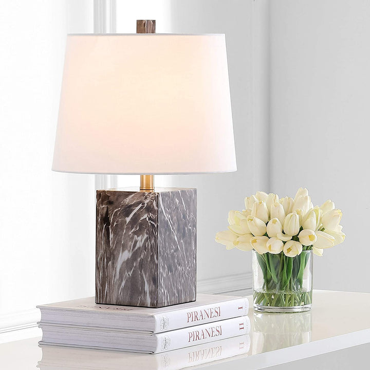 Lighting 20 inch Brett Led Table Lamp Brown Modern Contemporary Transitional Bulbs Included