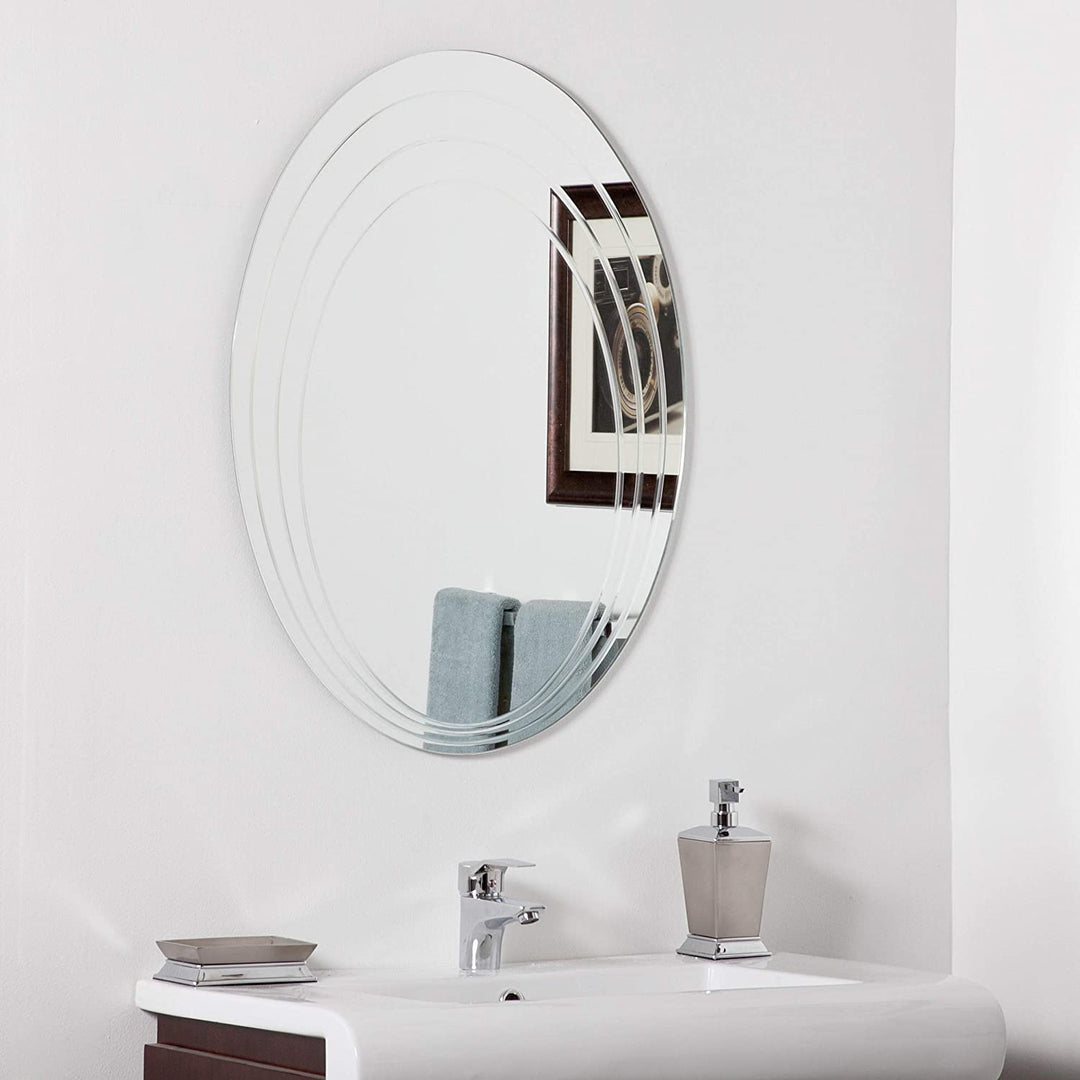 Modern Bathroom Mirror Silver 31 5hx23 6wx 5d Mid Century