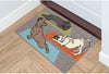 Frontporch Yoga Dogs Indoor/Outdoor Rug 24"x36" Grey Novelty Rectangle Polyester Contains Latex