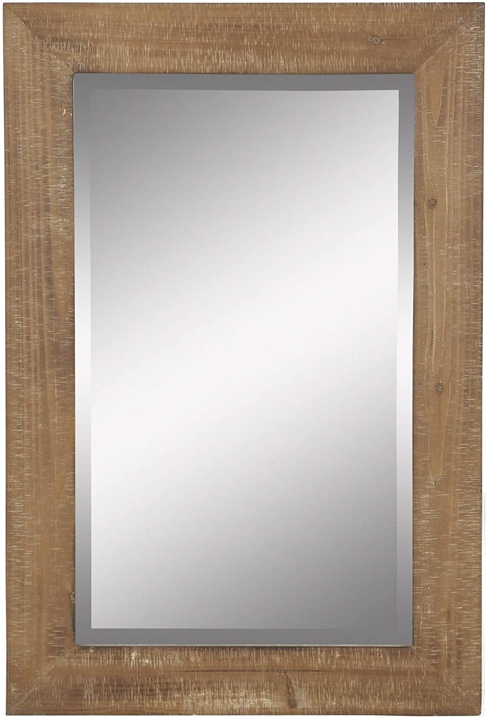 Wall Mirror Nutmeg 30 X 20 Antique Brown 30" h 20" w 1" d Farmhouse Traditional Beveled Glass