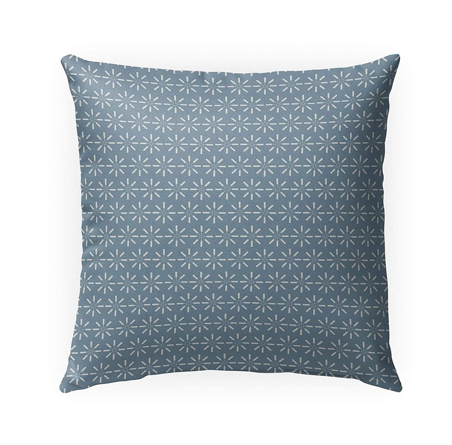 Vintage Blue Indoor|Outdoor Pillow by Tiffany 18x18 Blue Geometric Modern Contemporary Polyester Removable Cover