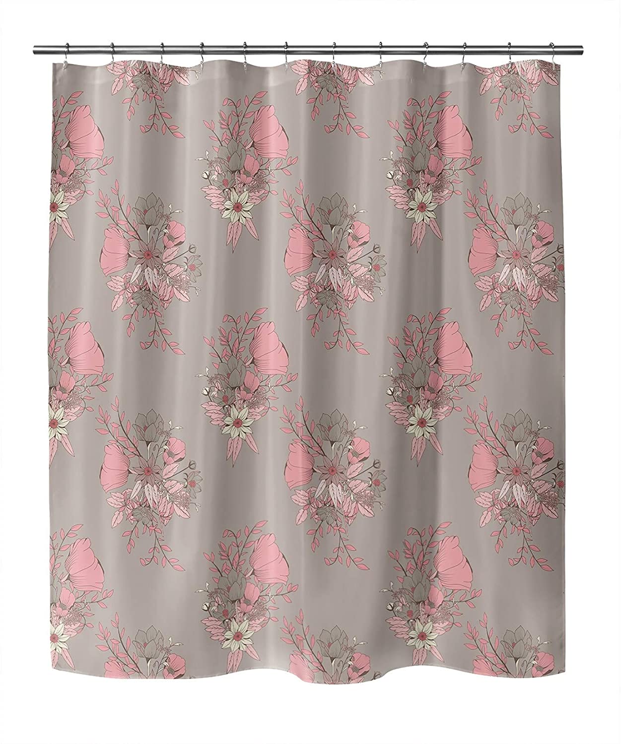 MISC Blossom Shower Curtain by 71x74 Pink Floral Cottage Polyester