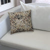 Black Indoor/Outdoor Pillow Sewn Closure Color Graphic Modern Contemporary Polyester Water Resistant