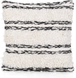 Unknown1 Boho Cotton Throw Pillow (Set 2) Black White Stripe Modern Contemporary Set 2 Removable Cover