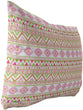 MISC Indoor|Outdoor Lumbar Pillow by Designs 20x14 Pink Geometric Southwestern Polyester Removable Cover