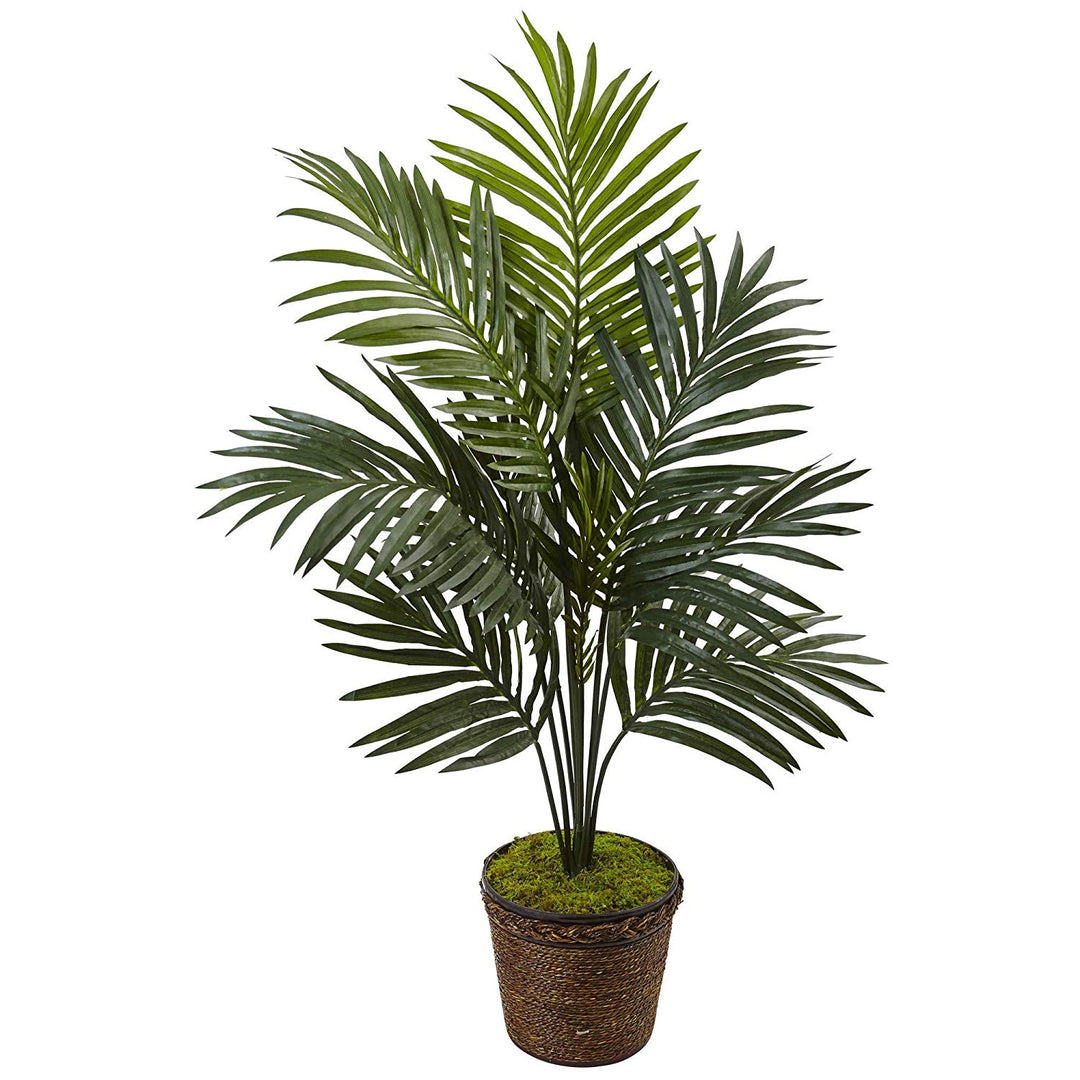 Green Kentia Palm Tree Artificial Plants Planter Tropical