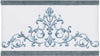 UKN Teal Blue Turkish Cotton Scrollwork Embroidered 3 Piece Towel Set