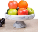 White Marble Fruit Bowl Pedestal 1 Piece