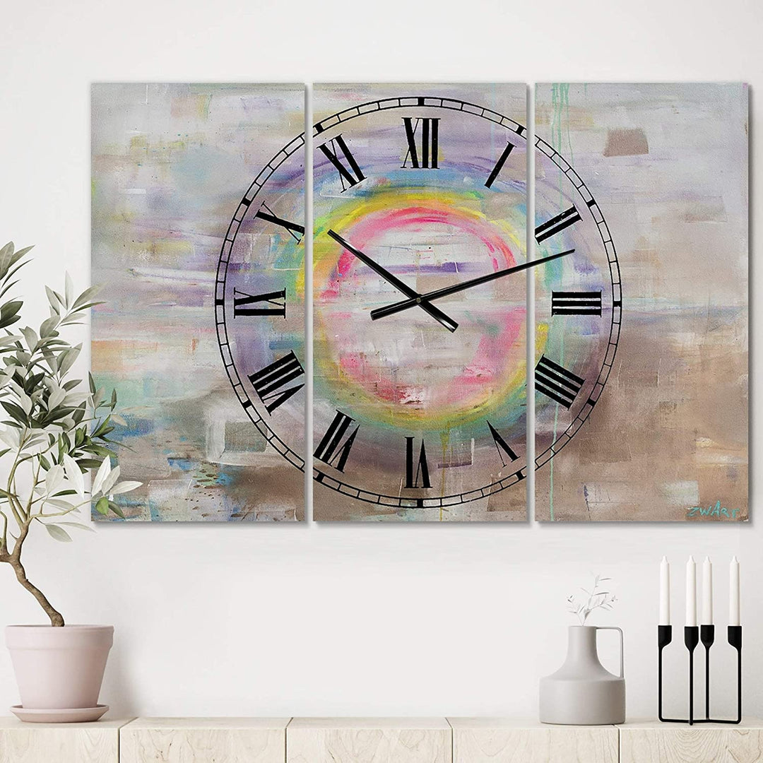 Rainbow Reflect Mood' Oversized Cottage Wall Clock 3