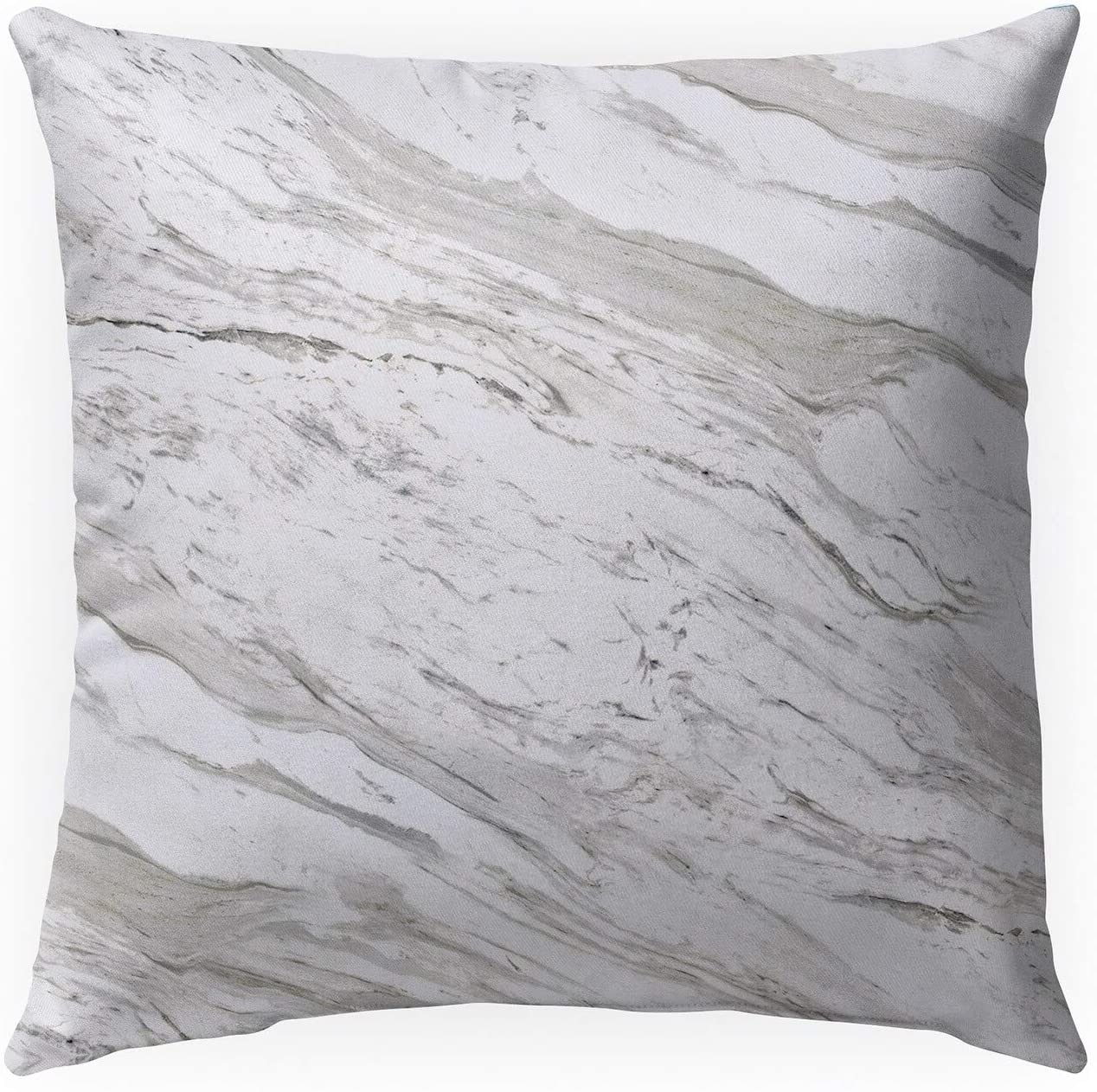 Marble Indoor|Outdoor Pillow by Marina 18x18 Grey Geometric Southwestern Polyester Removable Cover