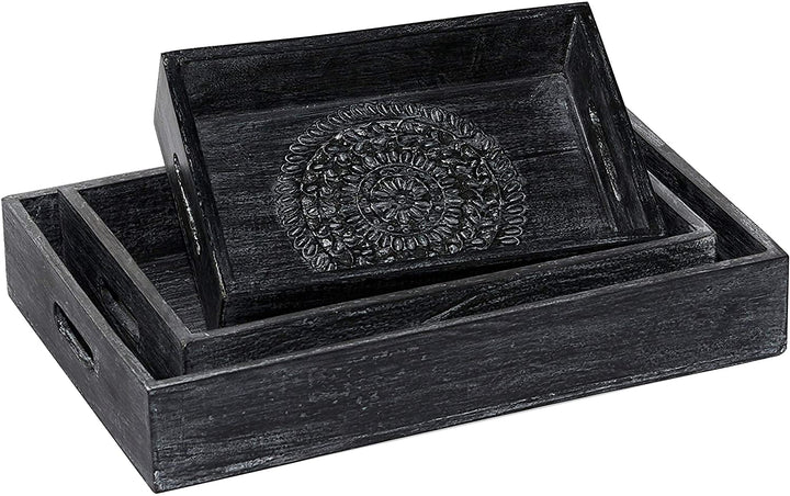 Black en Trays Carving Set 3 18" 15" 12" 18 X 12