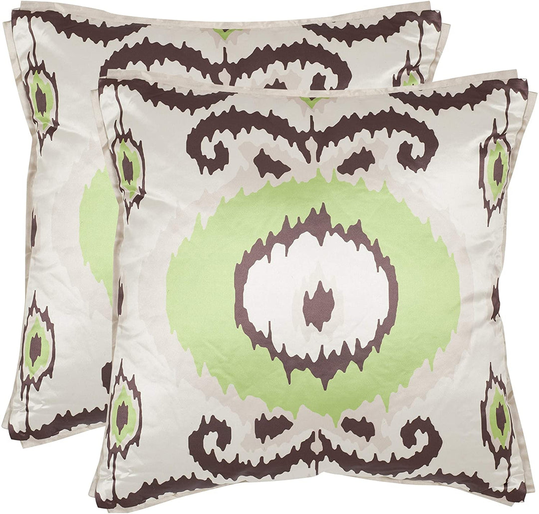 18 inch Lime Green Decorative Pillows (Set 2) Motif Modern