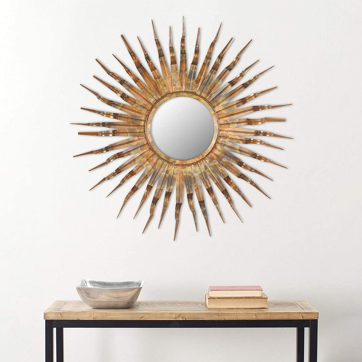 Handmade Arts Crafts Solar 36 inch Sunburst Mirror 36" X 1