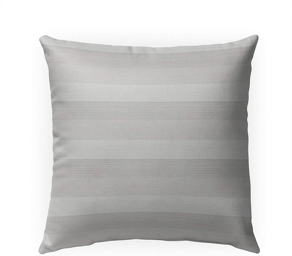 Sleek Natural Indoor|Outdoor Pillow by Tiffany 18x18 Grey Geometric Modern Contemporary Polyester Removable Cover
