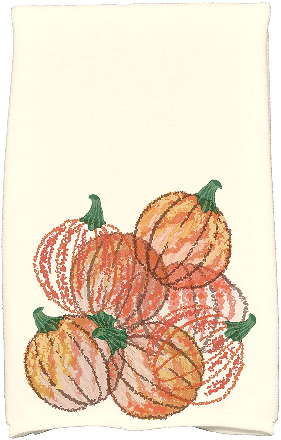 16 X 25 inch Pumpkin Pile Holiday Geometric Hand Towel