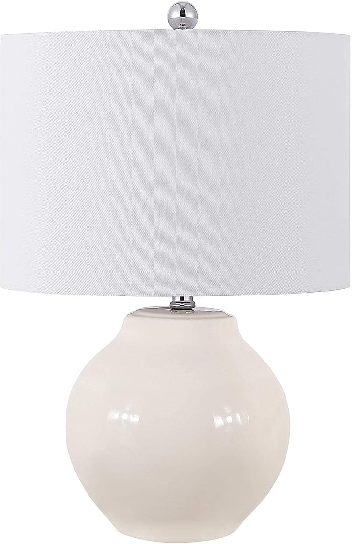 21 5 inch Resin Table Lamp 14" X 21 5" White Modern Contemporary Traditional Chrome Bulbs Included - Diamond Home USA