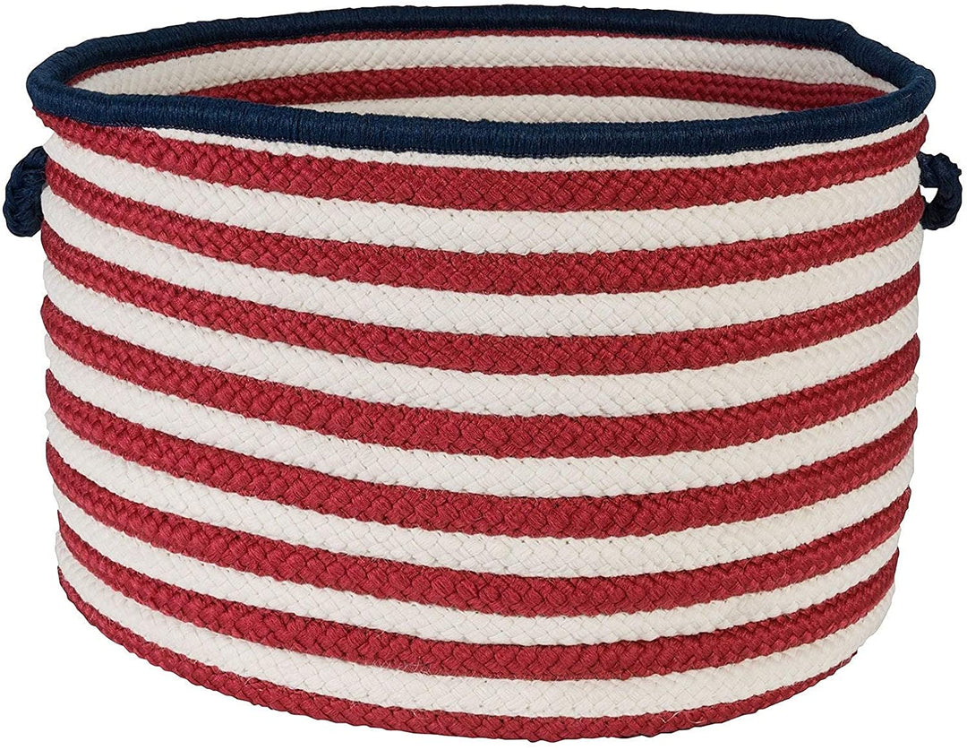 Patriotic Basket Blue Red White Plastic Polypropylene Made