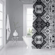 MISC Black White Shower Curtain by 71x74 Black Geometric Southwestern Polyester