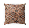 MISC Indoor|Outdoor Pillow by 18x18 Brown Geometric Southwestern Polyester Removable Cover