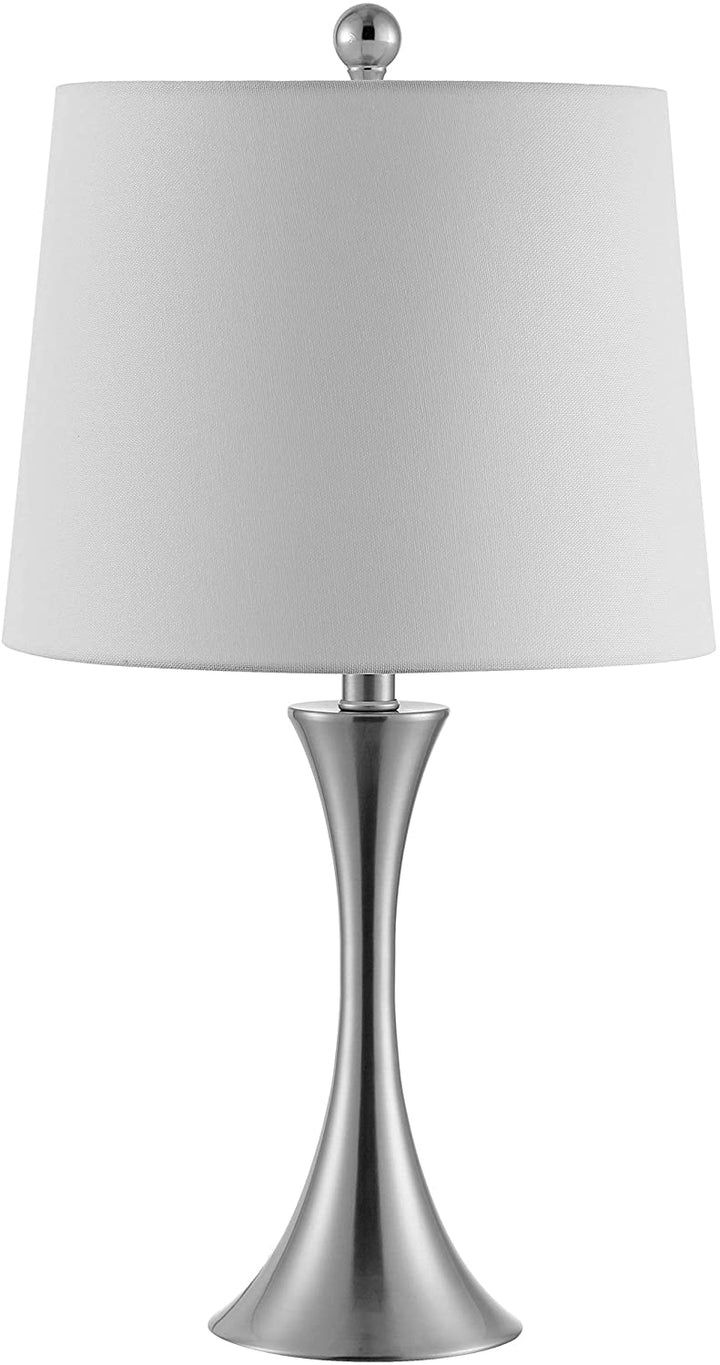 Lighting 24 inch Iron Table Lamp 13" X 24" Silver Modern Contemporary Traditional Chrome Bulbs Included - Diamond Home USA