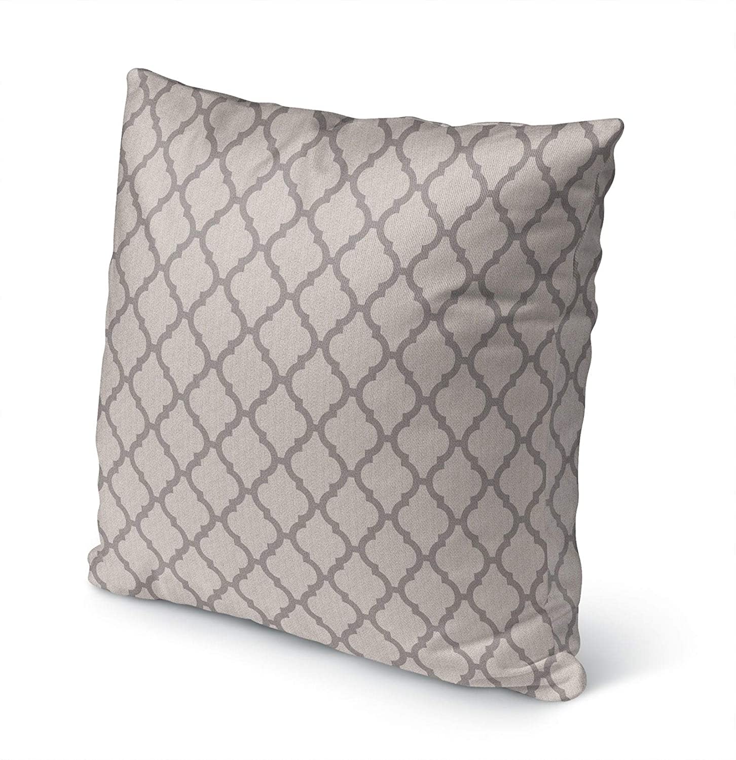 Grey Indoor|Outdoor Pillow by Marina 18x18 Grey Geometric Bohemian Eclectic Polyester Removable Cover