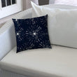 Fireworks Navy Indoor/Outdoor Pillow Sewn Closure Color Graphic Modern Contemporary Polyester Water Resistant