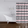 Modern Pink Shower Curtain by Pink Striped Southwestern Polyester