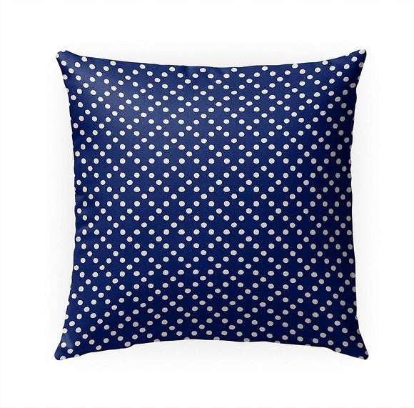 Cobalt Blue Indoor|Outdoor Pillow by 18x18 Blue Geometric Modern Contemporary Polyester Removable Cover