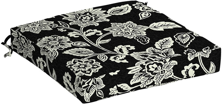 Outdoor 19 X Seat Cushion L W 4 H Black Floral Bohemian