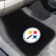 17" X 26" NFL Steelers Mat Set Car Floor Embroidered Logo Football Themed Sports Patterned Truck Non Slip Gift Fan Fan Merchandise Vehicle Team Spirit - Diamond Home USA