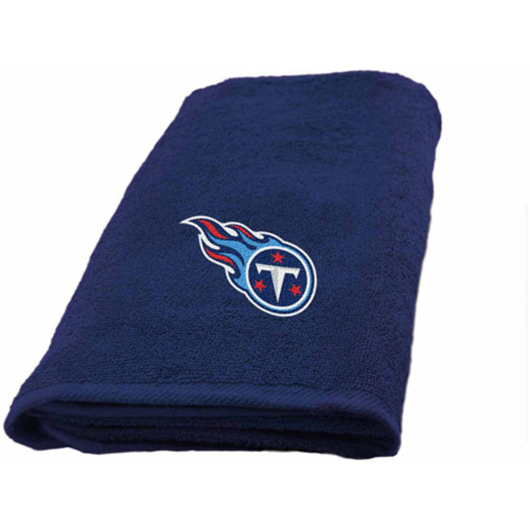 NFL Titans Hand Towel 26 X 15 Inches Football Themed Applique Sports Patterned Team Logo Fan Merchandise Athletic Spirit White Navy Blue Red Titan - Diamond Home USA