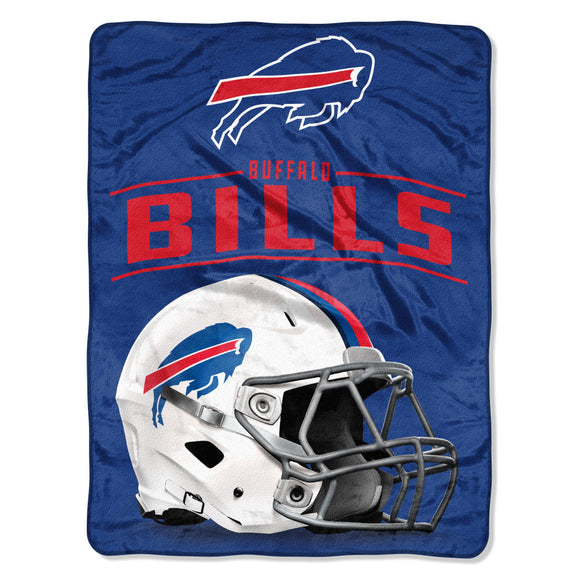 Nfl Bills Throw Blanket 46 X 60 Inches Football Themed Bedding Sports Patterned Team Logo Fan Merchandise Athletic Team Spirit Fan Blue Red Raschel