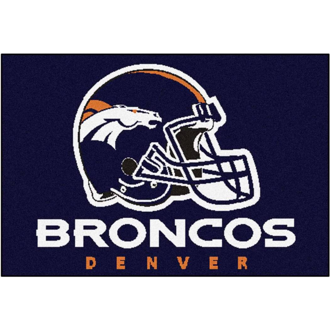 19" X 30" Inch NFL Broncos Door Mat Printed Logo Football Themed Sports Patterned Bathroom Kitchen Outdoor Carpet Area Rug Gift Fan Merchandise - Diamond Home USA