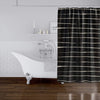 Wavy Abyss Black Small Shower Curtain by