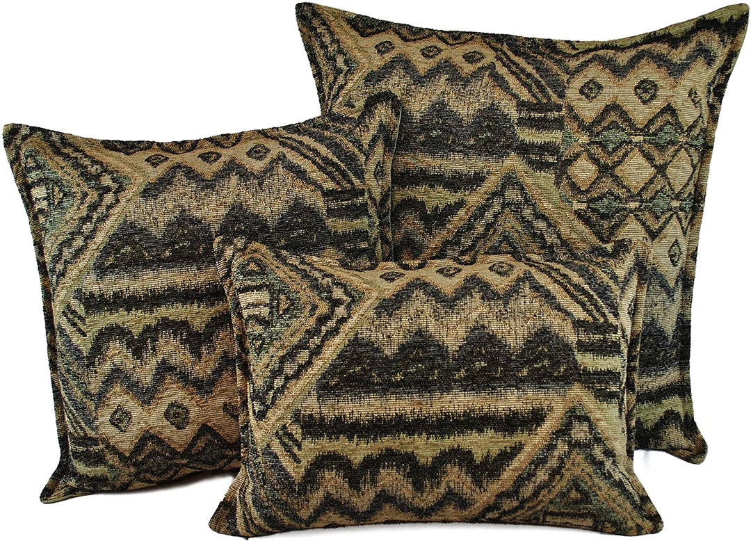 Down Filled Throw Pillows (Set 3) Color Geometric