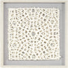Unknown1 23 5" White Hand Cut Paper Abstract Art Shadow Box Square Frame 24 X 1 Gold MDF