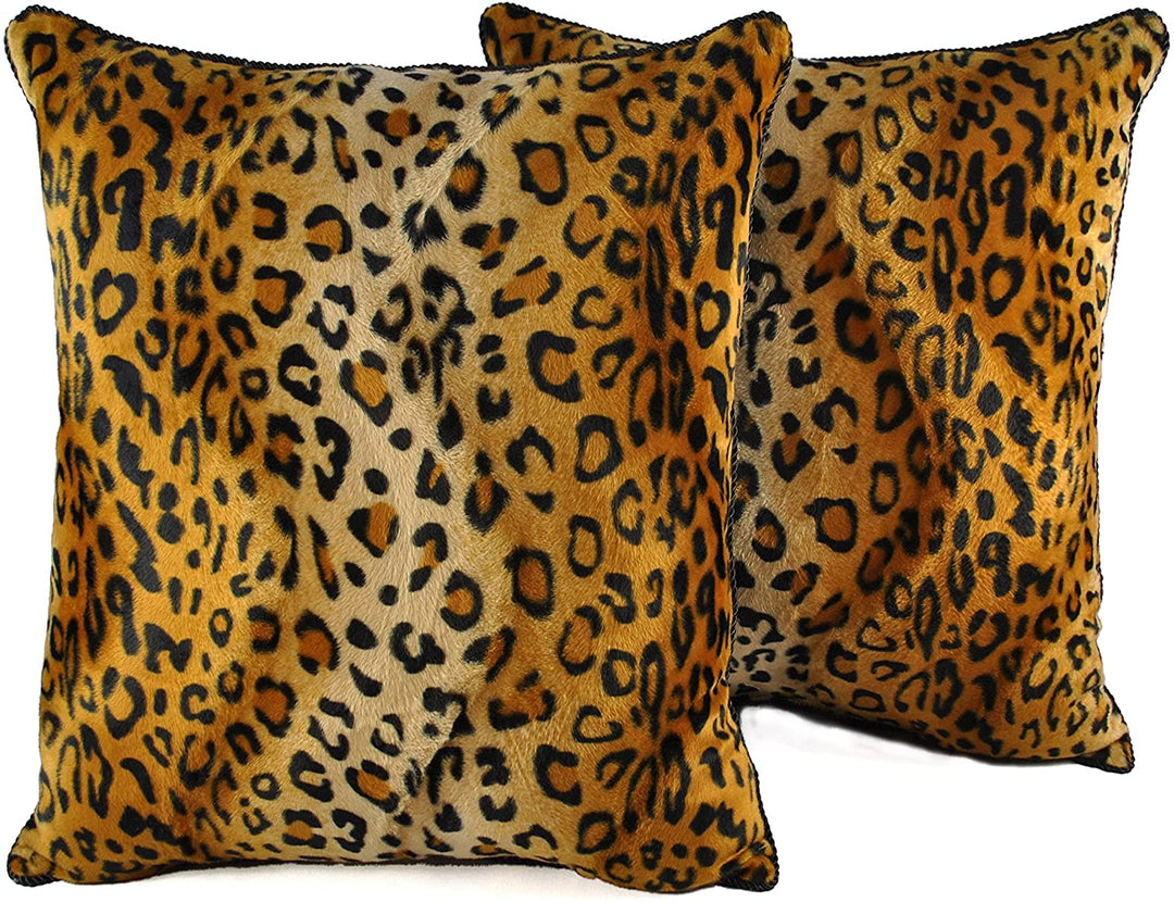 Cheetah 20 inch Throw Pillows (Set 2) Animal Modern