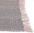 Boho Fabric Throw Blanket by Grey Geometric Modern Contemporary Cotton
