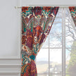 Spice Curtain Panel Pair 52 X 84 Blue Orange Purple Paisley Bohemian Eclectic Modern Contemporary Transitional Microfiber Includes Tiebacks Lined