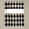 13 Inch Valance Black Geometric Modern Contemporary Polyester Blend