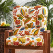 Outdoor Floral Seat/Back Combo Cushion Color White Traditional Transitional Fabric Polyester Fade Resistant Uv Water