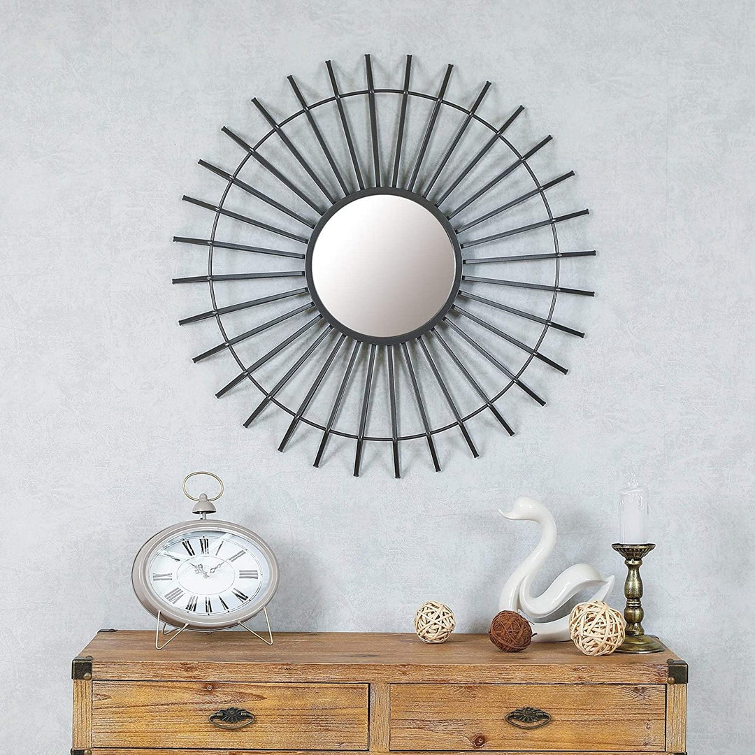 Iron Round Mirror Modern Contemporary Handmade Includes Hardware