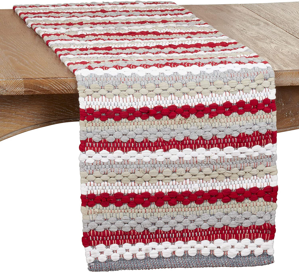 Chunky Table Runner Design Color Cotton - Diamond Home USA